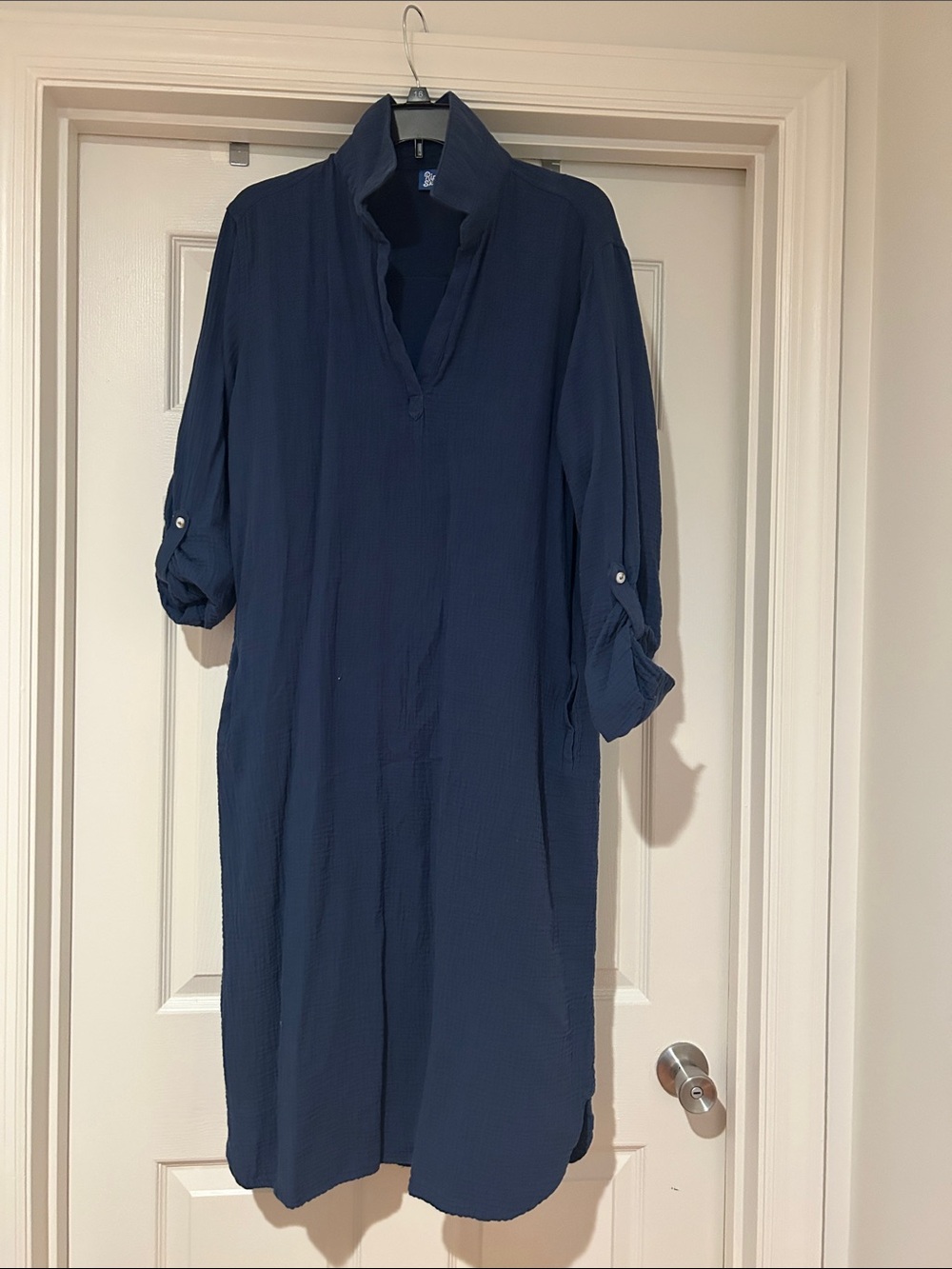Ripskirt Hawaii Navy Midi Tunic Dress